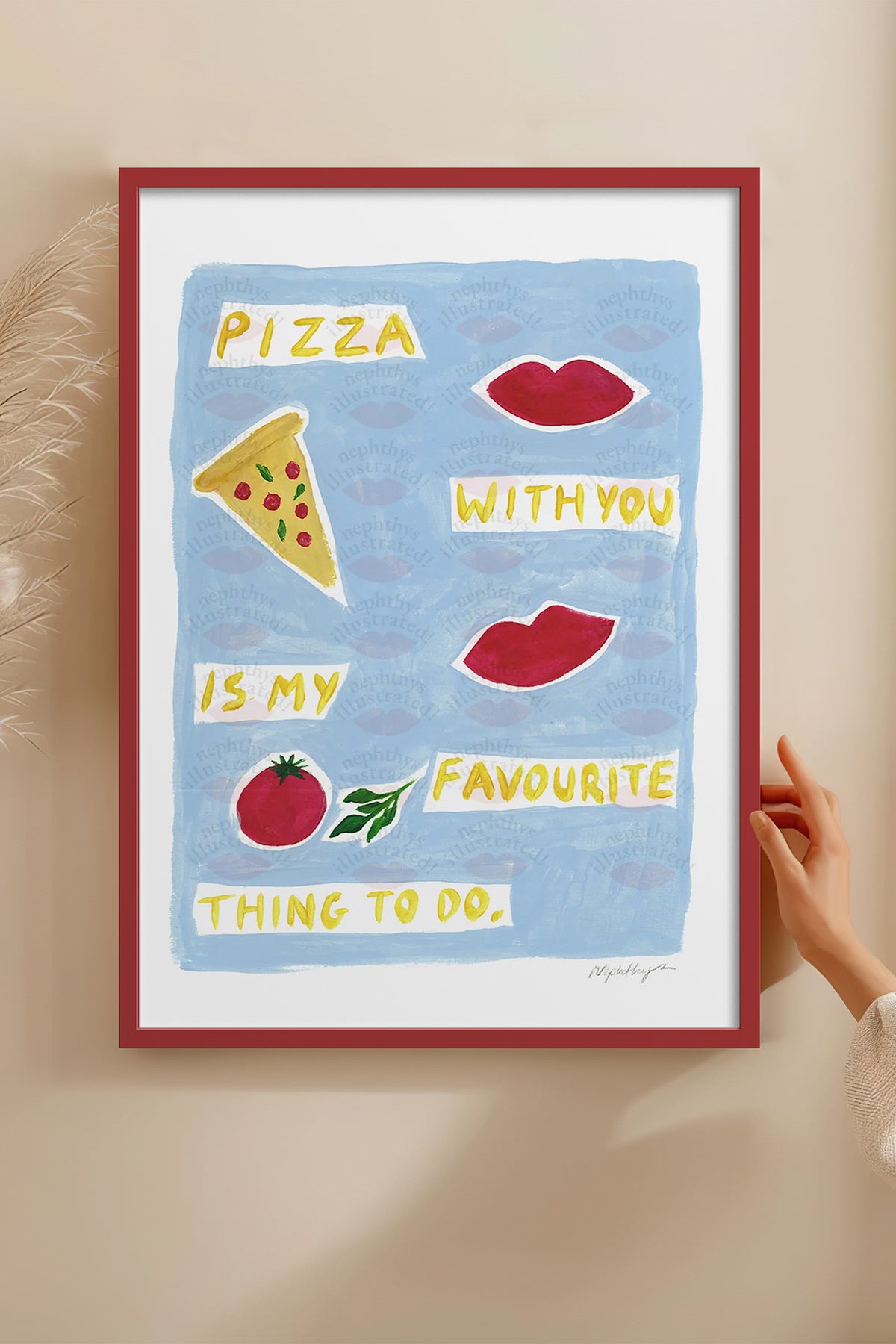 HOMEPACK Ahşap Çerçeveli Tablo Çerçeveli Poster Sanatsal Modern Duvar Dekoru BEK-8010