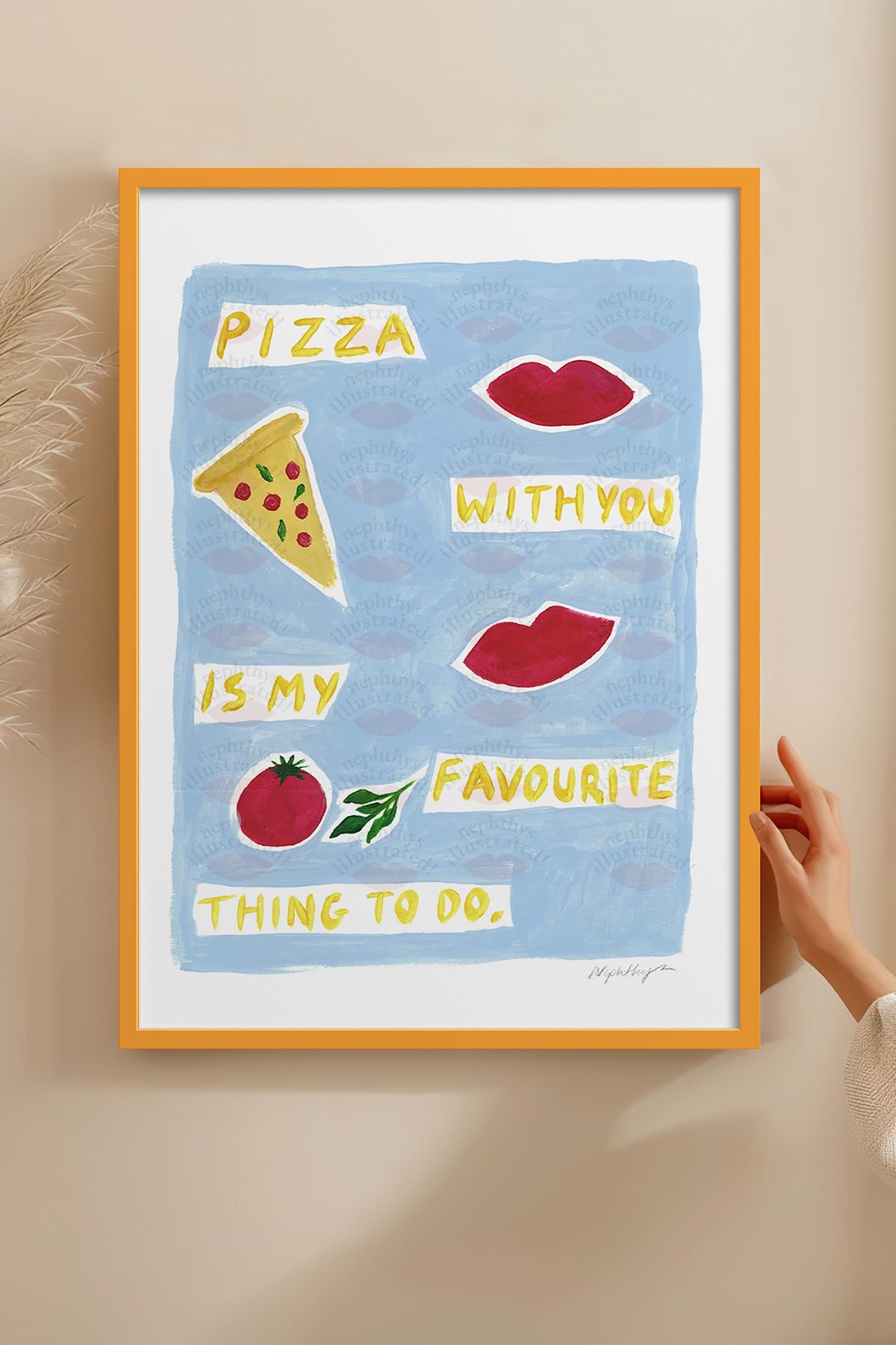 HOMEPACK Ahşap Çerçeveli Tablo Çerçeveli Poster Sanatsal Modern Duvar Dekoru BEK-8010
