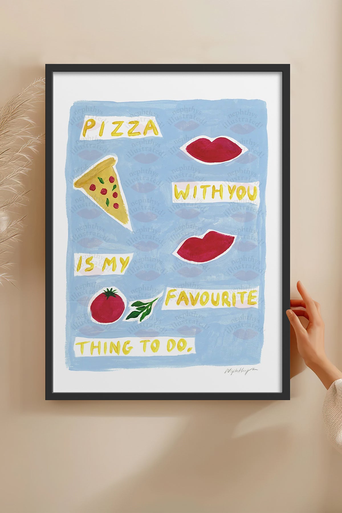 HOMEPACK Ahşap Çerçeveli Tablo Çerçeveli Poster Sanatsal Modern Duvar Dekoru BEK-8010
