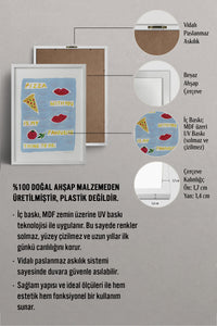 HOMEPACK Ahşap Çerçeveli Tablo Çerçeveli Poster Sanatsal Modern Duvar Dekoru BEK-8010