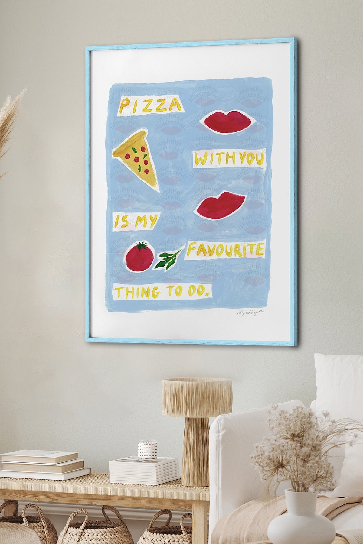 HOMEPACK Ahşap Çerçeveli Tablo Çerçeveli Poster Sanatsal Modern Duvar Dekoru BEK-8010