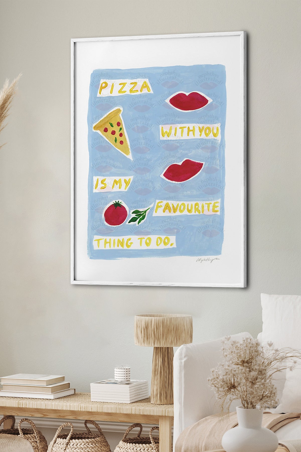 HOMEPACK Ahşap Çerçeveli Tablo Çerçeveli Poster Sanatsal Modern Duvar Dekoru BEK-8010
