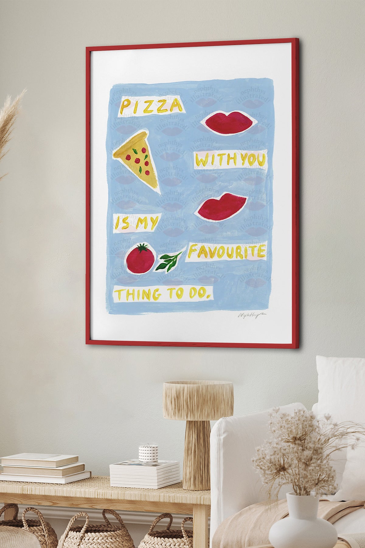 HOMEPACK Ahşap Çerçeveli Tablo Çerçeveli Poster Sanatsal Modern Duvar Dekoru BEK-8010