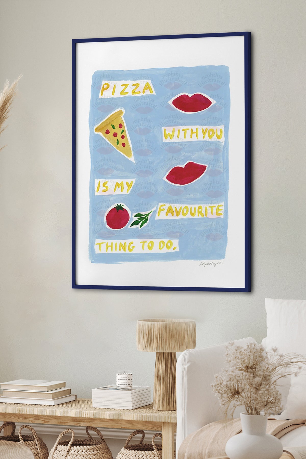 HOMEPACK Ahşap Çerçeveli Tablo Çerçeveli Poster Sanatsal Modern Duvar Dekoru BEK-8010
