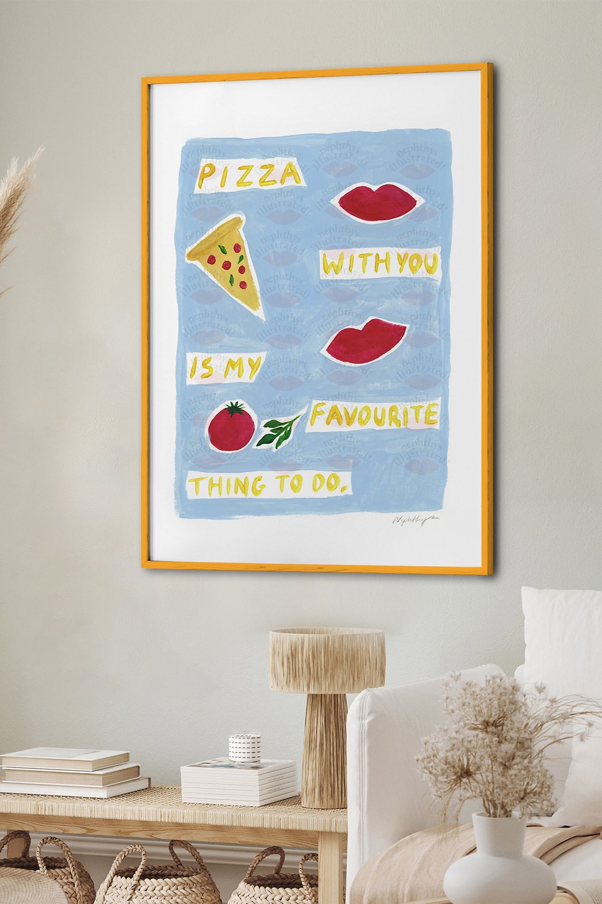 HOMEPACK Ahşap Çerçeveli Tablo Çerçeveli Poster Sanatsal Modern Duvar Dekoru BEK-8010