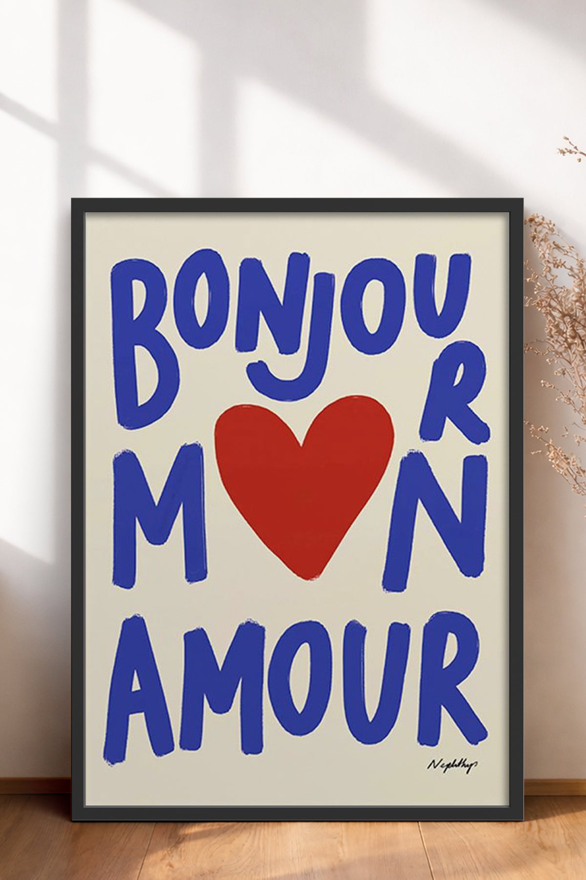 HOMEPACK Ahşap Çerçeveli Tablo Çerçeveli Poster Sanatsal Modern Duvar Dekoru BEK-8011