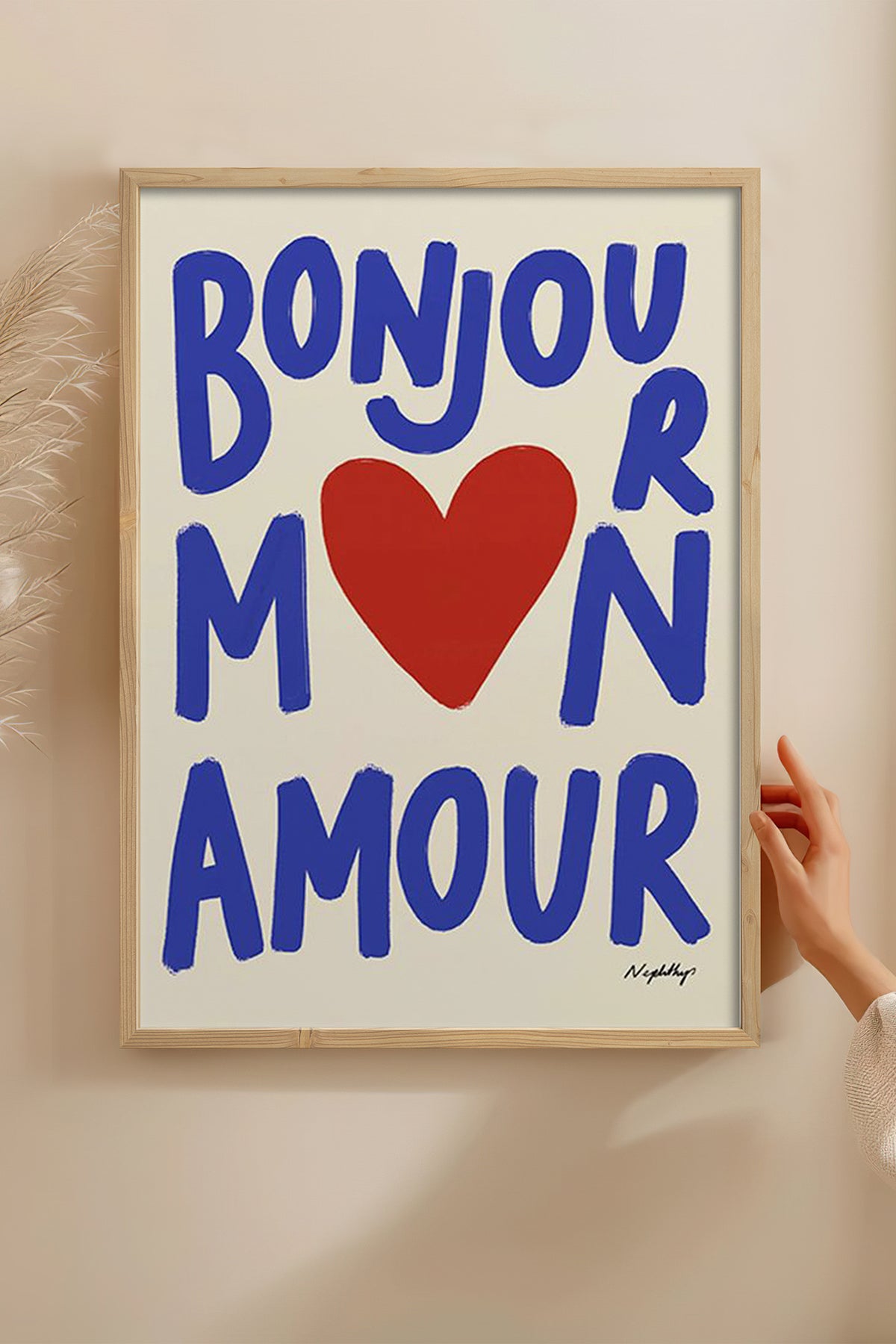 HOMEPACK Ahşap Çerçeveli Tablo Çerçeveli Poster Sanatsal Modern Duvar Dekoru BEK-8011