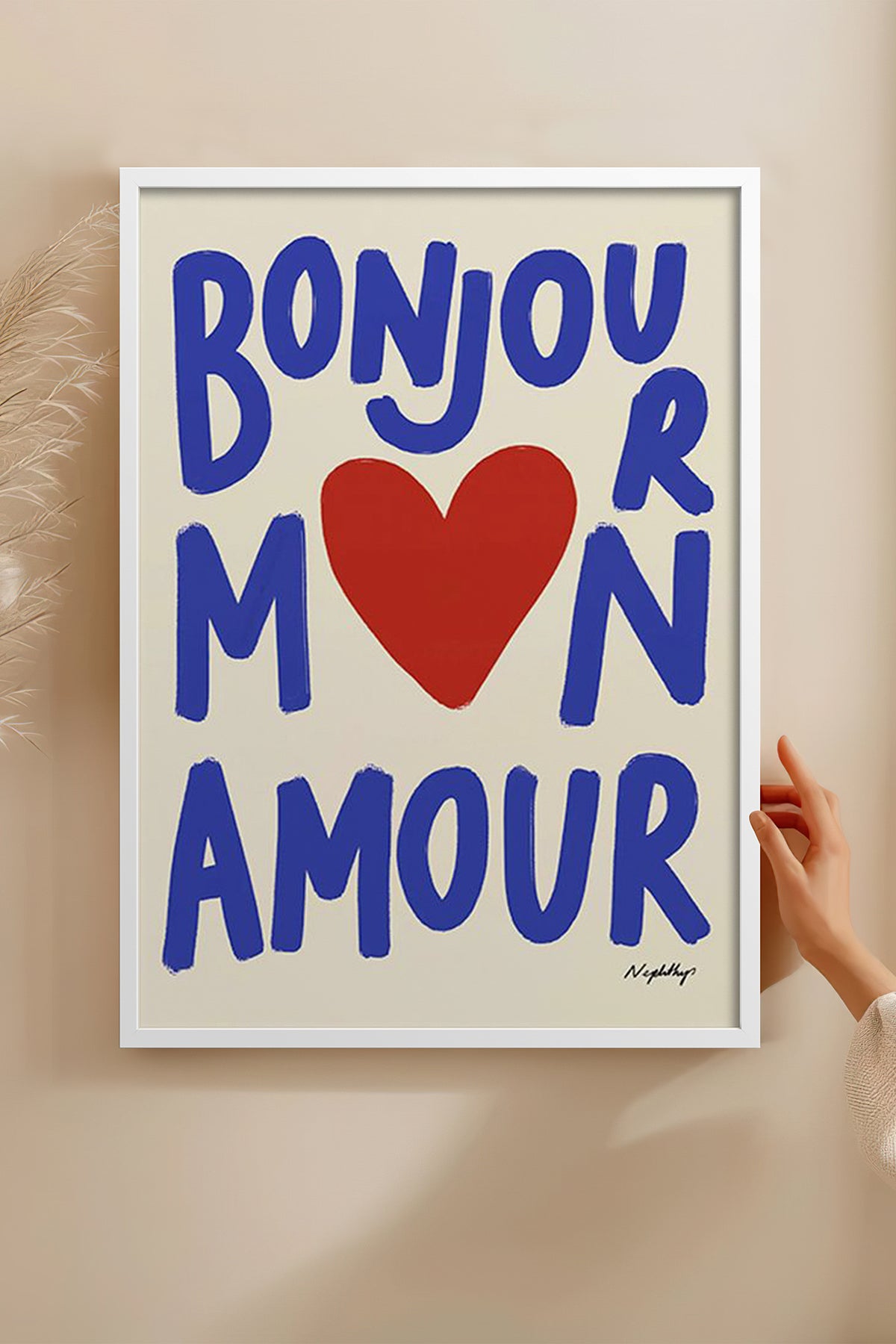 HOMEPACK Ahşap Çerçeveli Tablo Çerçeveli Poster Sanatsal Modern Duvar Dekoru BEK-8011