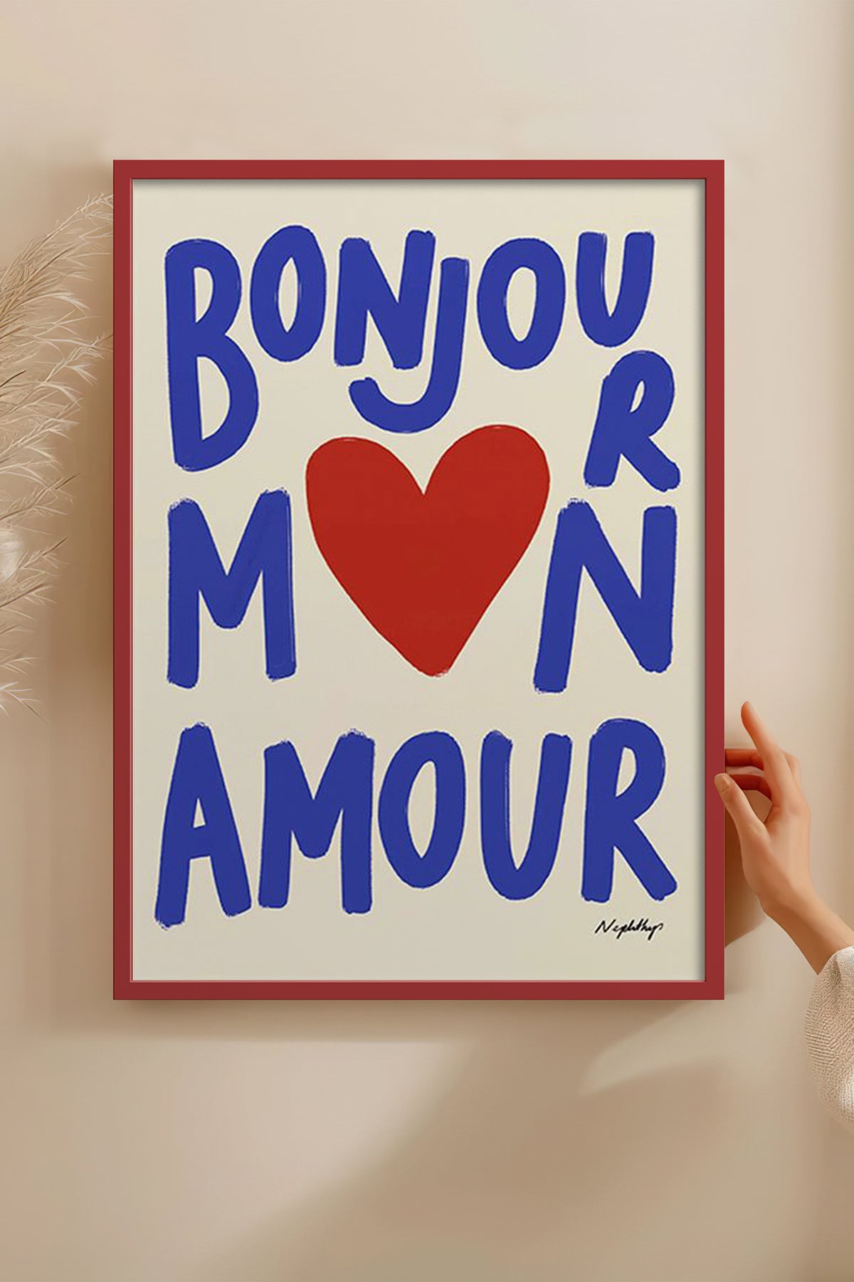HOMEPACK Ahşap Çerçeveli Tablo Çerçeveli Poster Sanatsal Modern Duvar Dekoru BEK-8011