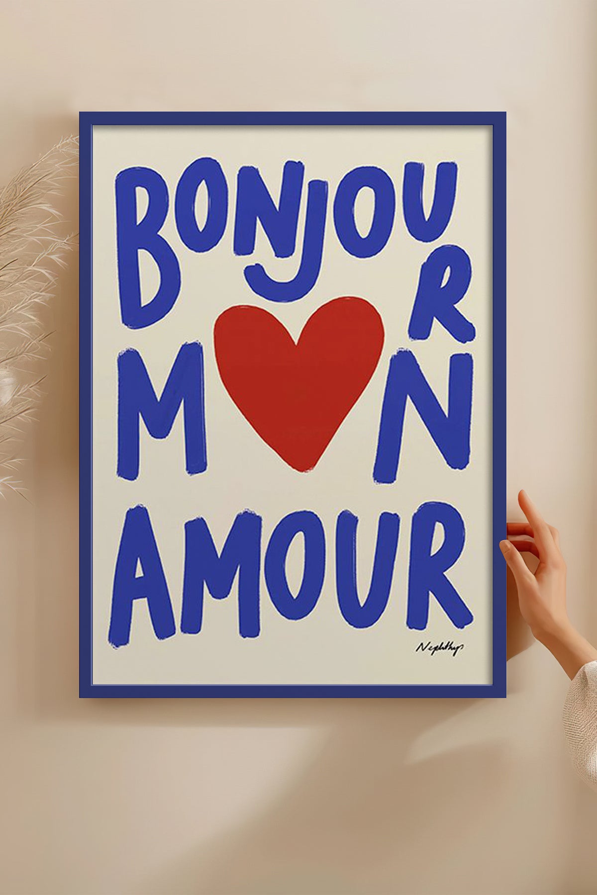 HOMEPACK Ahşap Çerçeveli Tablo Çerçeveli Poster Sanatsal Modern Duvar Dekoru BEK-8011