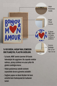 HOMEPACK Ahşap Çerçeveli Tablo Çerçeveli Poster Sanatsal Modern Duvar Dekoru BEK-8011