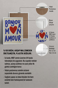 HOMEPACK Ahşap Çerçeveli Tablo Çerçeveli Poster Sanatsal Modern Duvar Dekoru BEK-8011