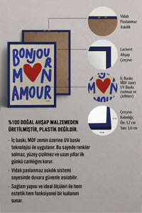 HOMEPACK Ahşap Çerçeveli Tablo Çerçeveli Poster Sanatsal Modern Duvar Dekoru BEK-8011