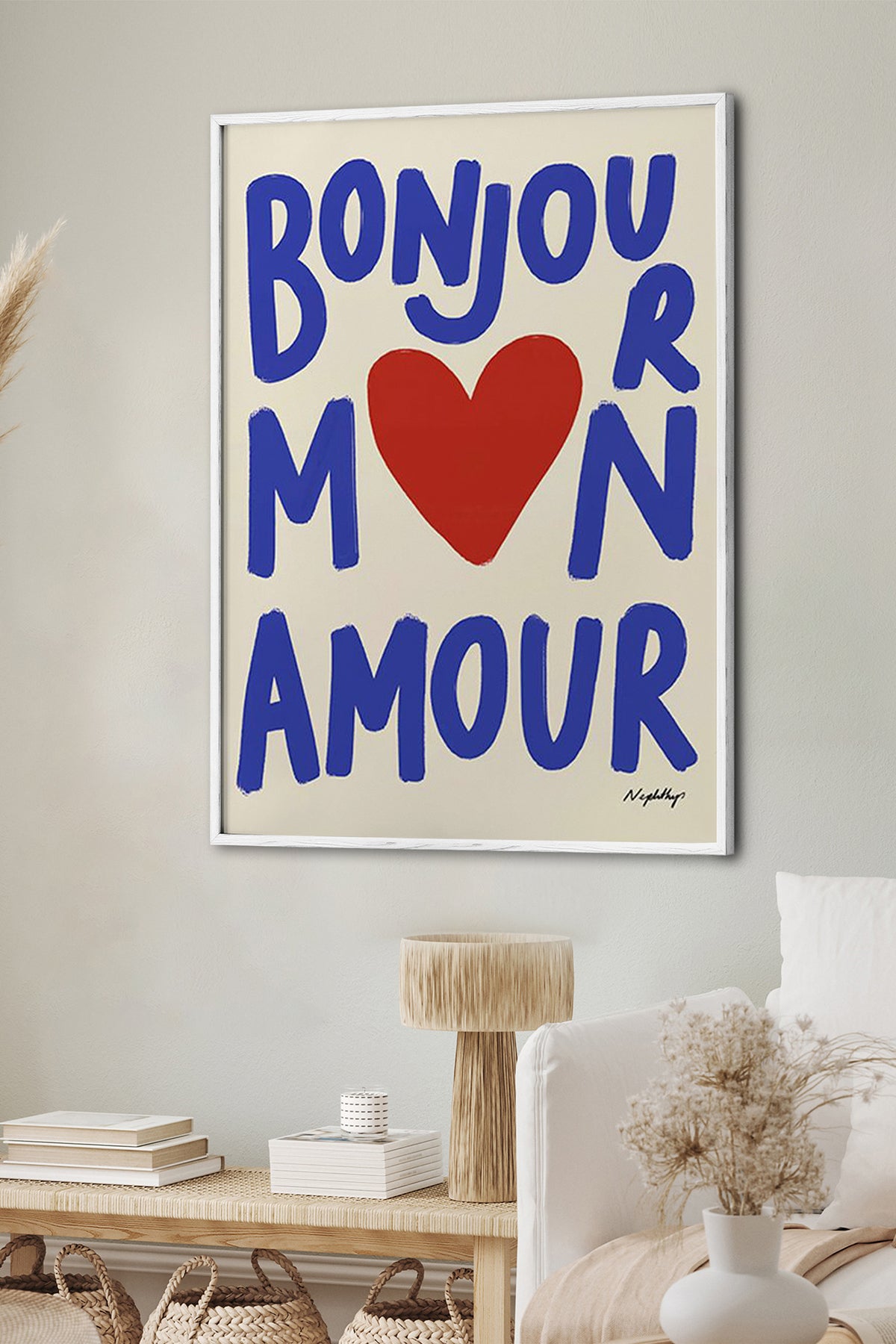 HOMEPACK Ahşap Çerçeveli Tablo Çerçeveli Poster Sanatsal Modern Duvar Dekoru BEK-8011