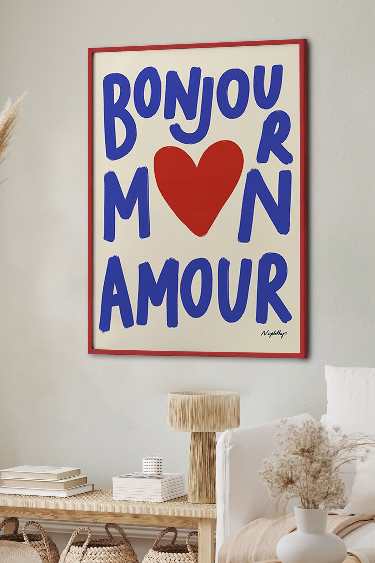 HOMEPACK Ahşap Çerçeveli Tablo Çerçeveli Poster Sanatsal Modern Duvar Dekoru BEK-8011