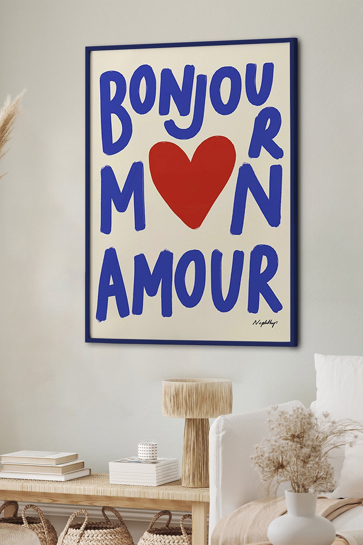 HOMEPACK Ahşap Çerçeveli Tablo Çerçeveli Poster Sanatsal Modern Duvar Dekoru BEK-8011