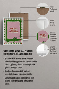 HOMEPACK Ahşap Çerçeveli Tablo Çerçeveli Poster Sanatsal Modern Duvar Dekoru BEK-8012