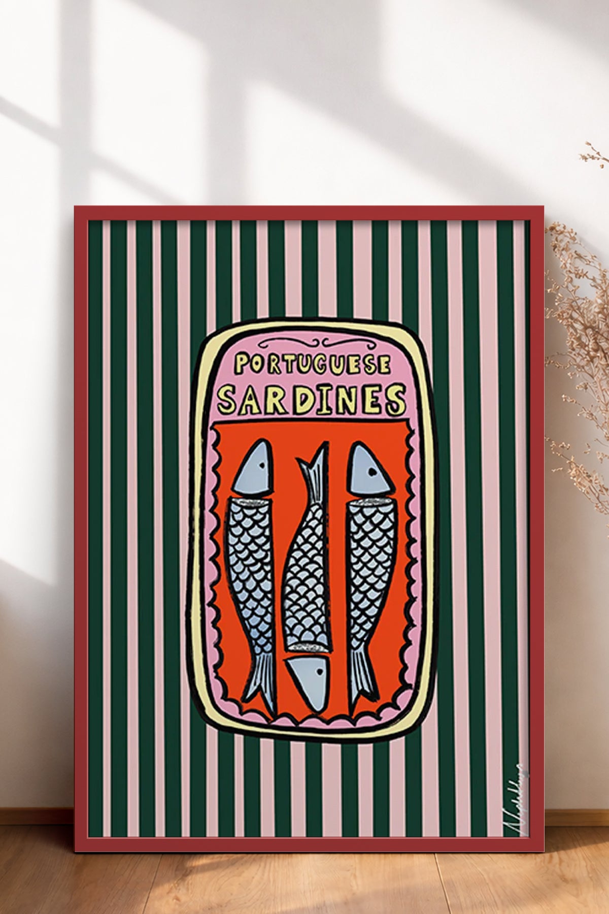 HOMEPACK Ahşap Çerçeveli Tablo Çerçeveli Poster Sanatsal Modern Duvar Dekoru BEK-8014
