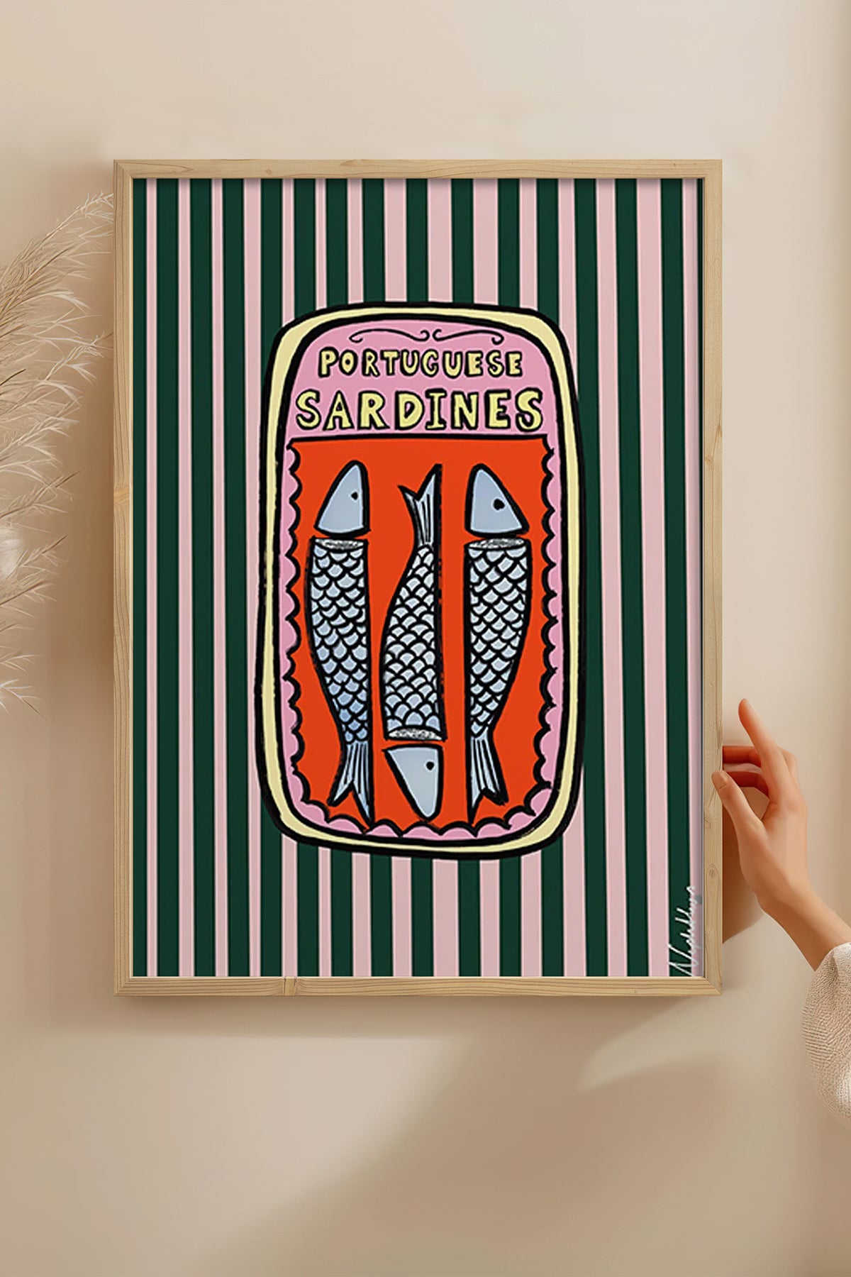 HOMEPACK Ahşap Çerçeveli Tablo Çerçeveli Poster Sanatsal Modern Duvar Dekoru BEK-8014