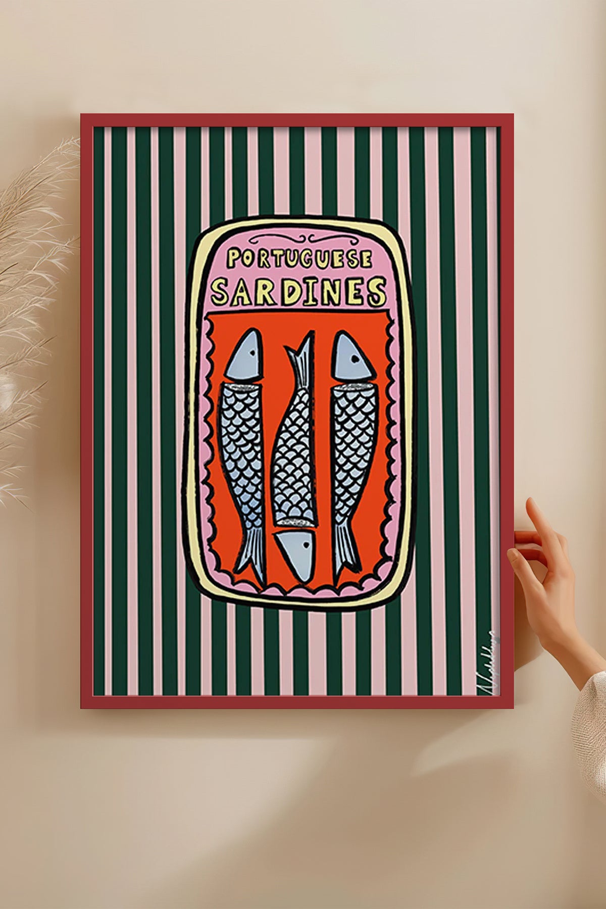 HOMEPACK Ahşap Çerçeveli Tablo Çerçeveli Poster Sanatsal Modern Duvar Dekoru BEK-8014