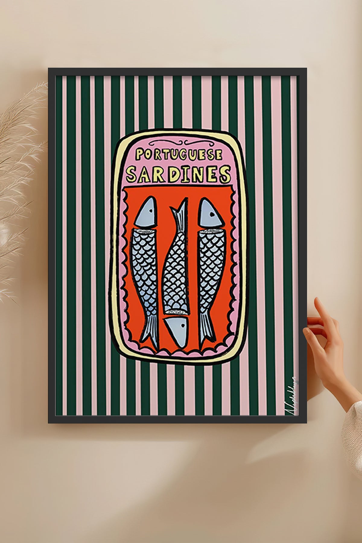HOMEPACK Ahşap Çerçeveli Tablo Çerçeveli Poster Sanatsal Modern Duvar Dekoru BEK-8014