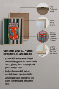 HOMEPACK Ahşap Çerçeveli Tablo Çerçeveli Poster Sanatsal Modern Duvar Dekoru BEK-8014