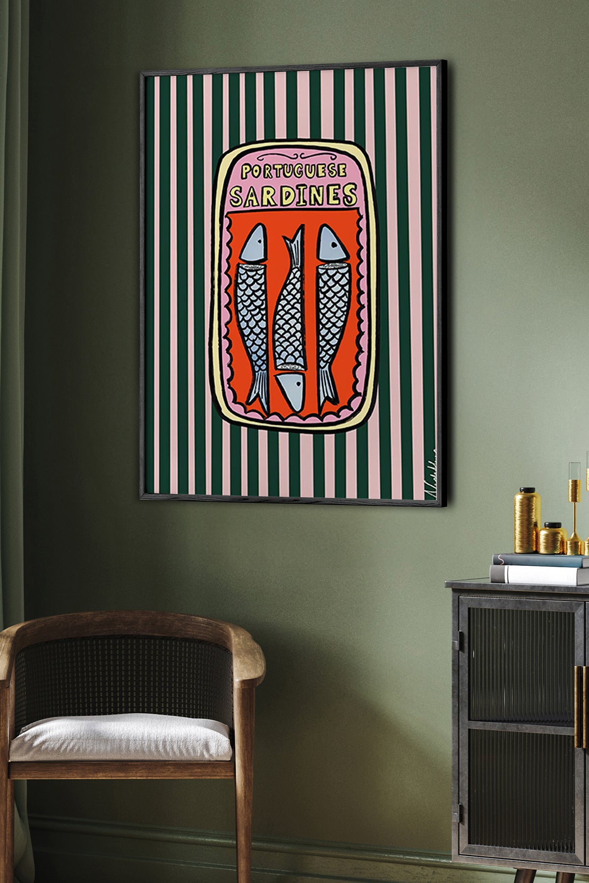 HOMEPACK Ahşap Çerçeveli Tablo Çerçeveli Poster Sanatsal Modern Duvar Dekoru BEK-8014