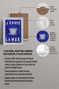 HOMEPACK Ahşap Çerçeveli Tablo Çerçeveli Poster Sanatsal Modern Duvar Dekoru BEK-8016