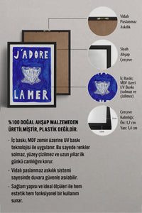 HOMEPACK Ahşap Çerçeveli Tablo Çerçeveli Poster Sanatsal Modern Duvar Dekoru BEK-8016