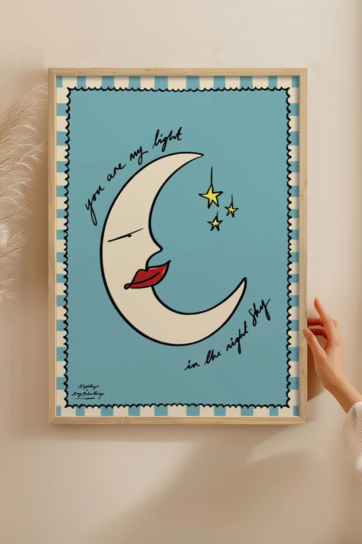 HOMEPACK Ahşap Çerçeveli Tablo Çerçeveli Poster Sanatsal Modern Duvar Dekoru BEK-8017