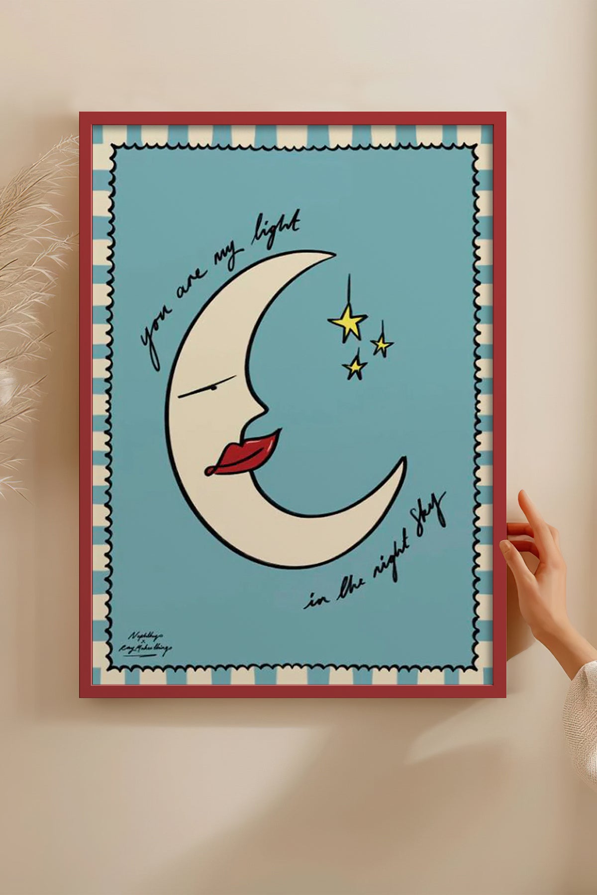 HOMEPACK Ahşap Çerçeveli Tablo Çerçeveli Poster Sanatsal Modern Duvar Dekoru BEK-8017