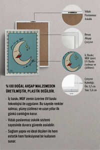 HOMEPACK Ahşap Çerçeveli Tablo Çerçeveli Poster Sanatsal Modern Duvar Dekoru BEK-8017