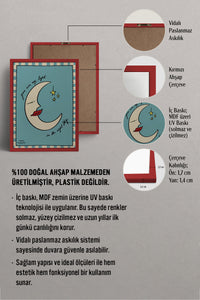 HOMEPACK Ahşap Çerçeveli Tablo Çerçeveli Poster Sanatsal Modern Duvar Dekoru BEK-8017