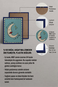 HOMEPACK Ahşap Çerçeveli Tablo Çerçeveli Poster Sanatsal Modern Duvar Dekoru BEK-8017