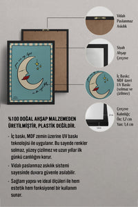 HOMEPACK Ahşap Çerçeveli Tablo Çerçeveli Poster Sanatsal Modern Duvar Dekoru BEK-8017
