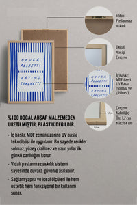 HOMEPACK Ahşap Çerçeveli Tablo Çerçeveli Poster Sanatsal Modern Duvar Dekoru BEK-8018