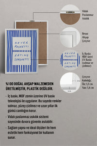 HOMEPACK Ahşap Çerçeveli Tablo Çerçeveli Poster Sanatsal Modern Duvar Dekoru BEK-8018