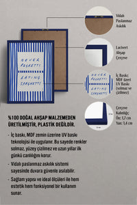 HOMEPACK Ahşap Çerçeveli Tablo Çerçeveli Poster Sanatsal Modern Duvar Dekoru BEK-8018