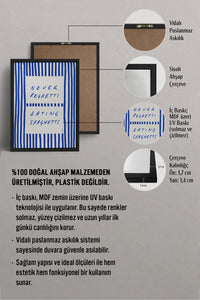 HOMEPACK Ahşap Çerçeveli Tablo Çerçeveli Poster Sanatsal Modern Duvar Dekoru BEK-8018