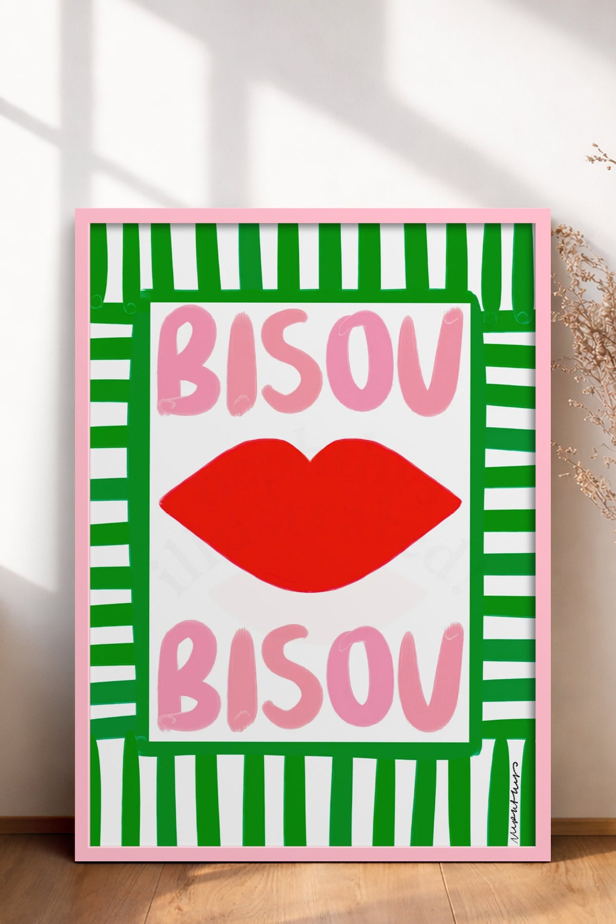 HOMEPACK Ahşap Çerçeveli Tablo Çerçeveli Poster Sanatsal Modern Duvar Dekoru BEK-8019