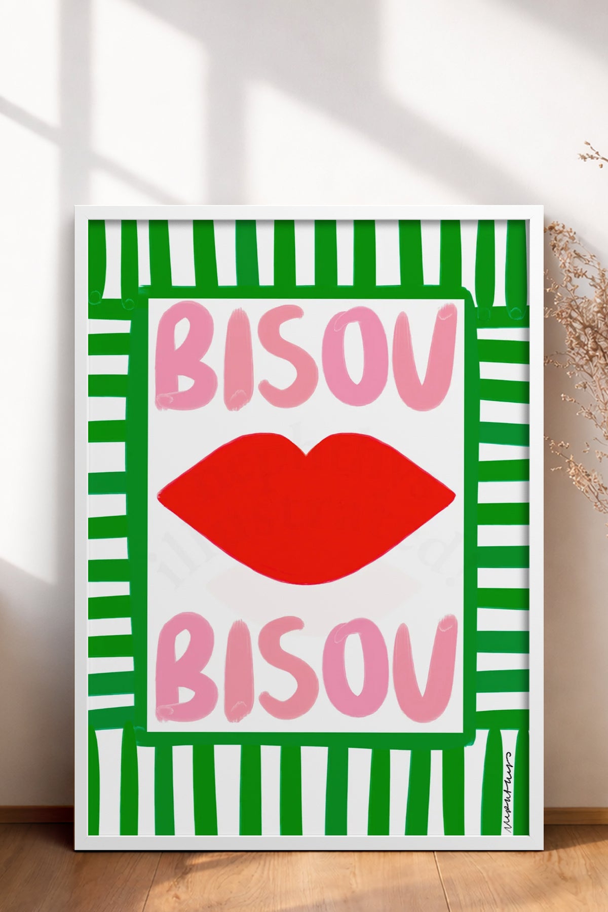HOMEPACK Ahşap Çerçeveli Tablo Çerçeveli Poster Sanatsal Modern Duvar Dekoru BEK-8019