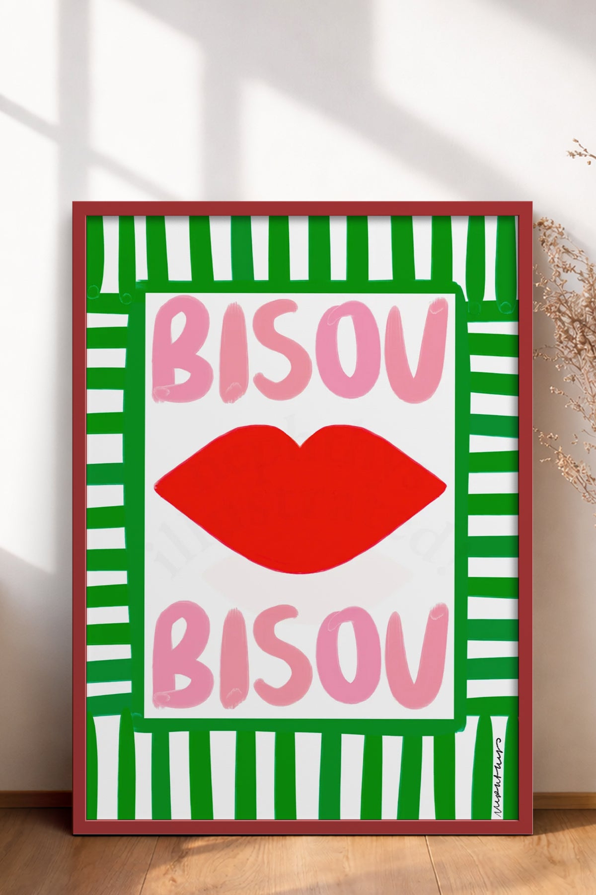 HOMEPACK Ahşap Çerçeveli Tablo Çerçeveli Poster Sanatsal Modern Duvar Dekoru BEK-8019