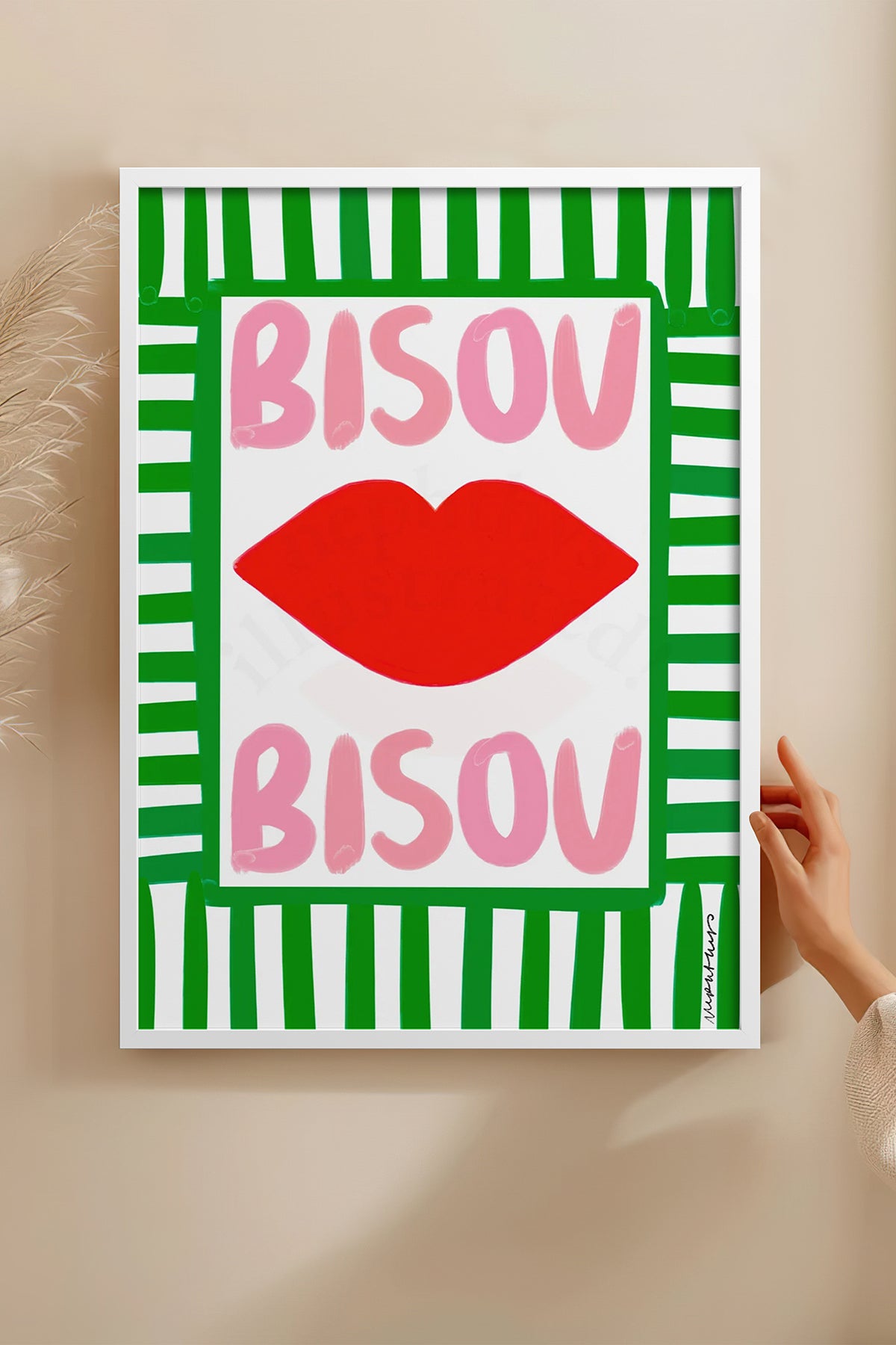 HOMEPACK Ahşap Çerçeveli Tablo Çerçeveli Poster Sanatsal Modern Duvar Dekoru BEK-8019