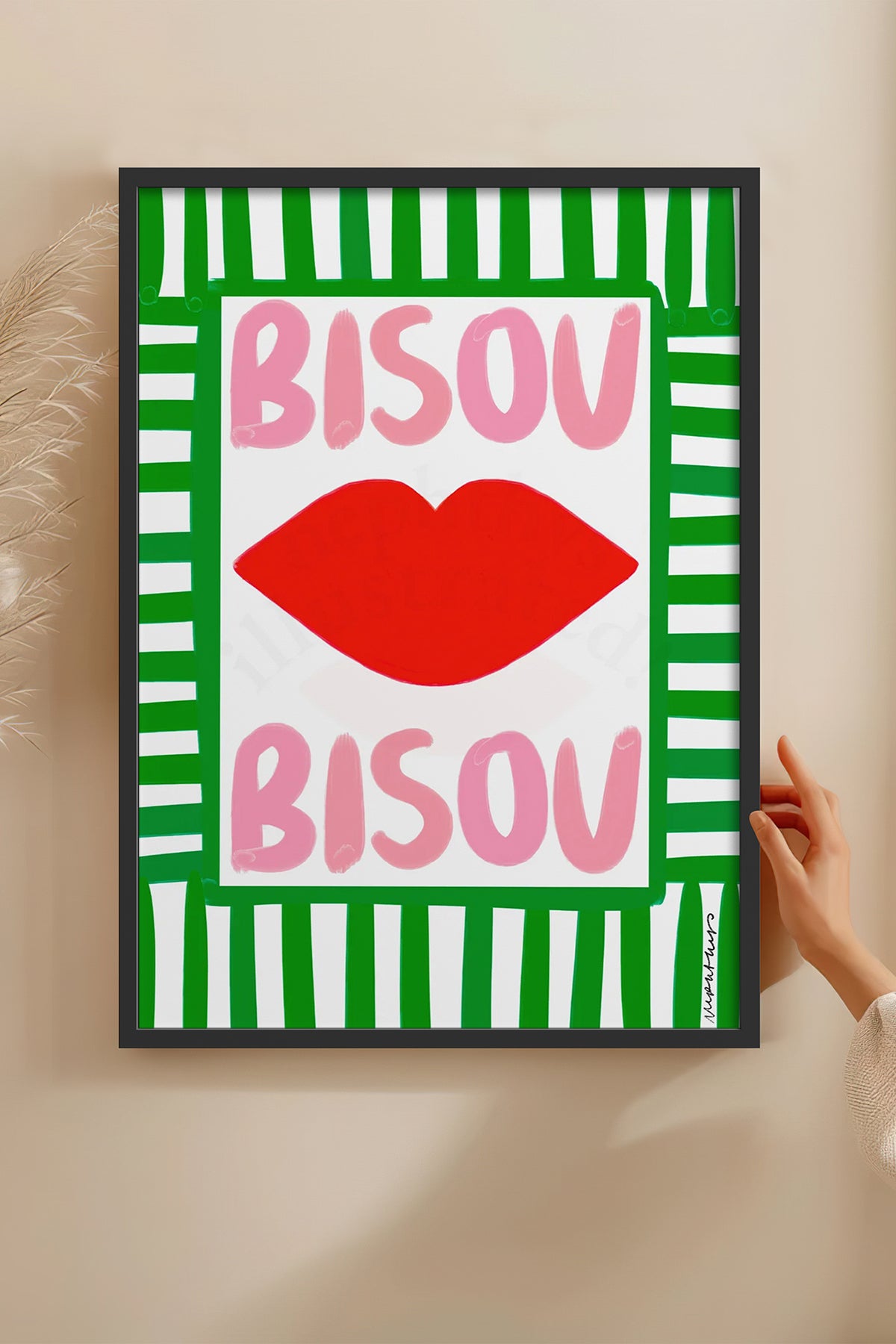 HOMEPACK Ahşap Çerçeveli Tablo Çerçeveli Poster Sanatsal Modern Duvar Dekoru BEK-8019