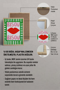 HOMEPACK Ahşap Çerçeveli Tablo Çerçeveli Poster Sanatsal Modern Duvar Dekoru BEK-8019