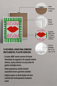 HOMEPACK Ahşap Çerçeveli Tablo Çerçeveli Poster Sanatsal Modern Duvar Dekoru BEK-8019