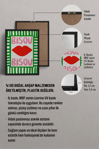 HOMEPACK Ahşap Çerçeveli Tablo Çerçeveli Poster Sanatsal Modern Duvar Dekoru BEK-8019