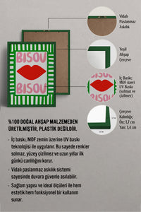 HOMEPACK Ahşap Çerçeveli Tablo Çerçeveli Poster Sanatsal Modern Duvar Dekoru BEK-8019