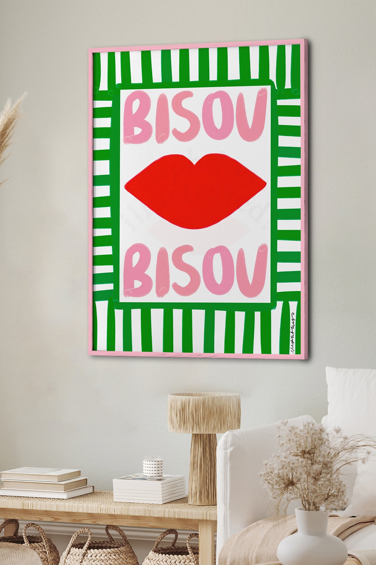 HOMEPACK Ahşap Çerçeveli Tablo Çerçeveli Poster Sanatsal Modern Duvar Dekoru BEK-8019