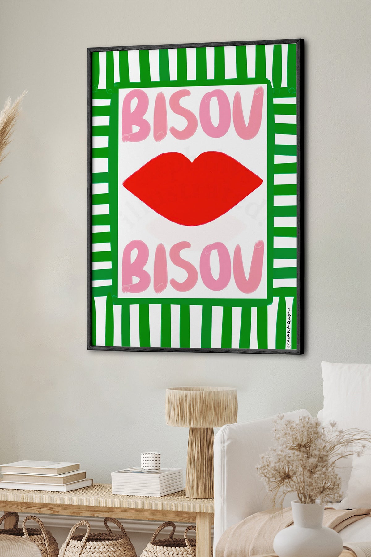 HOMEPACK Ahşap Çerçeveli Tablo Çerçeveli Poster Sanatsal Modern Duvar Dekoru BEK-8019